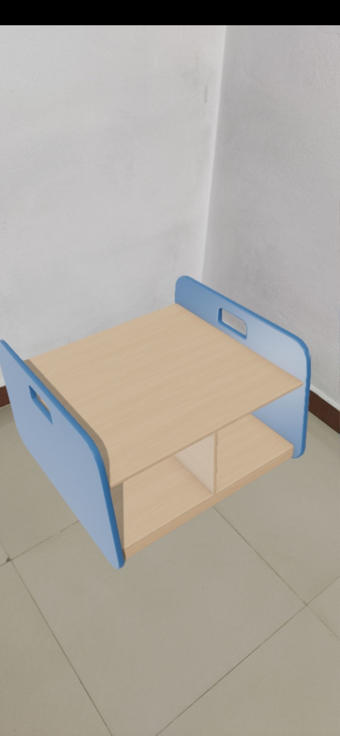BigBacUp With Tray Blue Low-poly 3D model_4