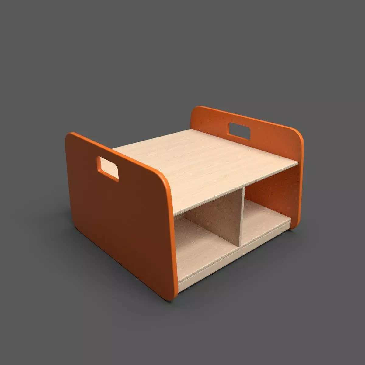 BigBacUp With Tray Orange Low-poly 3D model_0