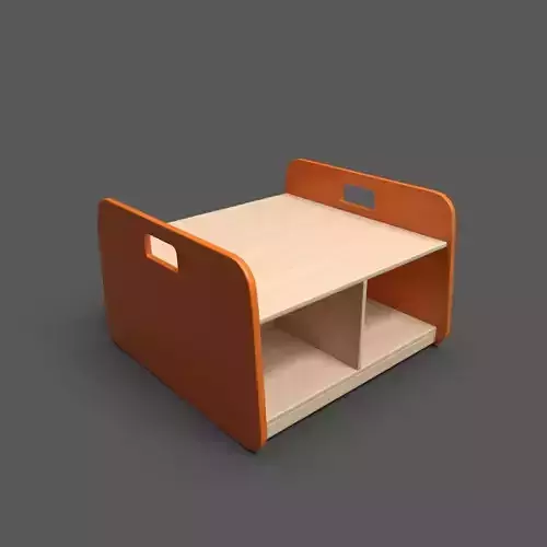 BigBacUp With Tray Orange Low-poly 3D model