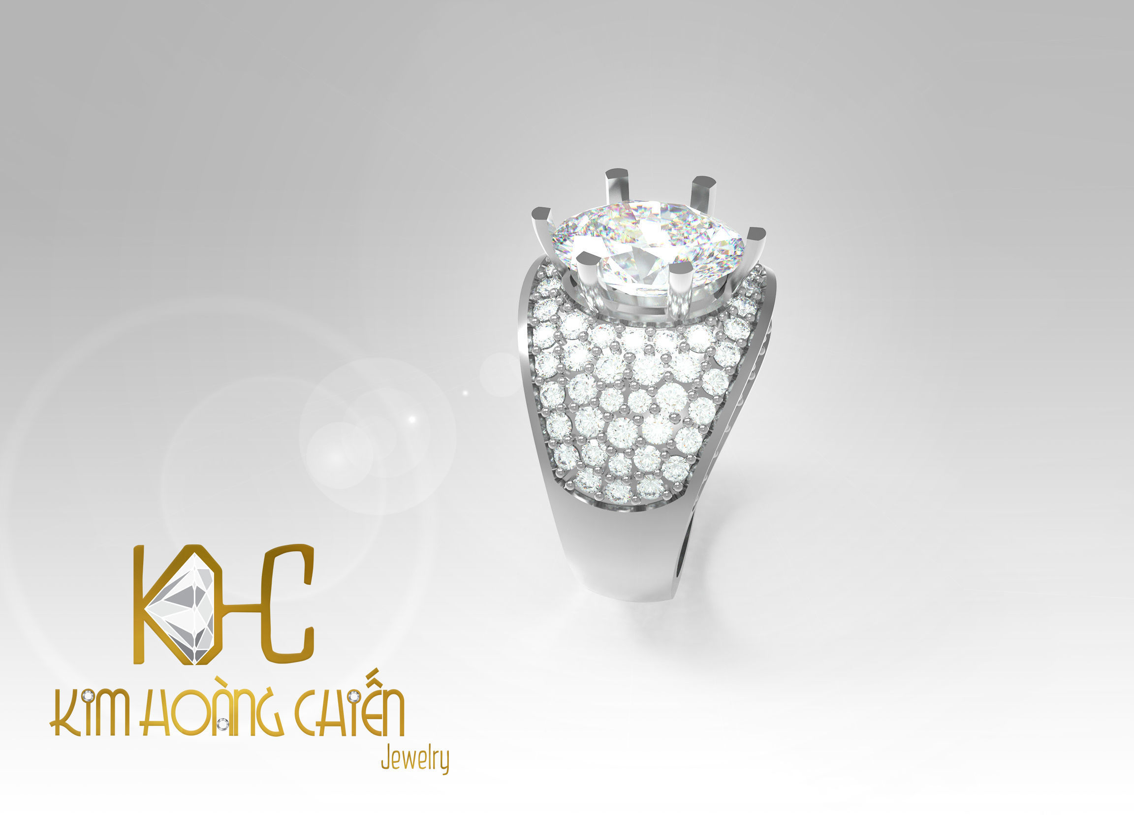 Rings-CC40-with diamond -1 Files 3D print model  3D print model_8