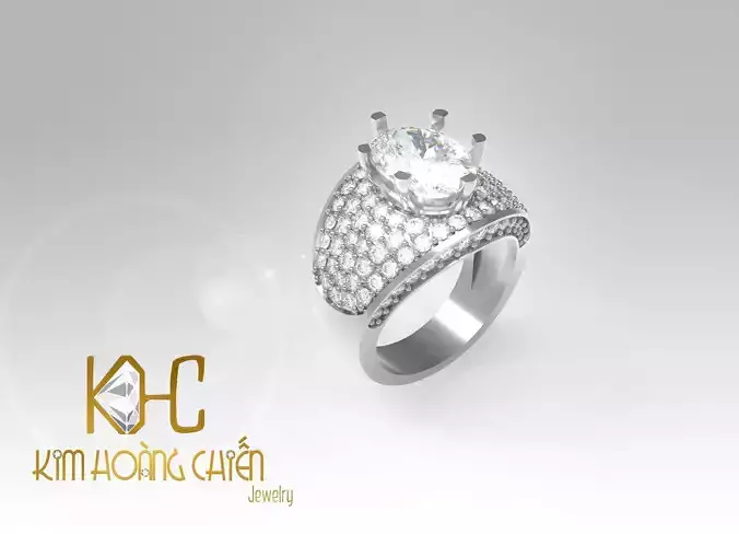 Rings-CC40-with diamond -1 Files 3D print model 