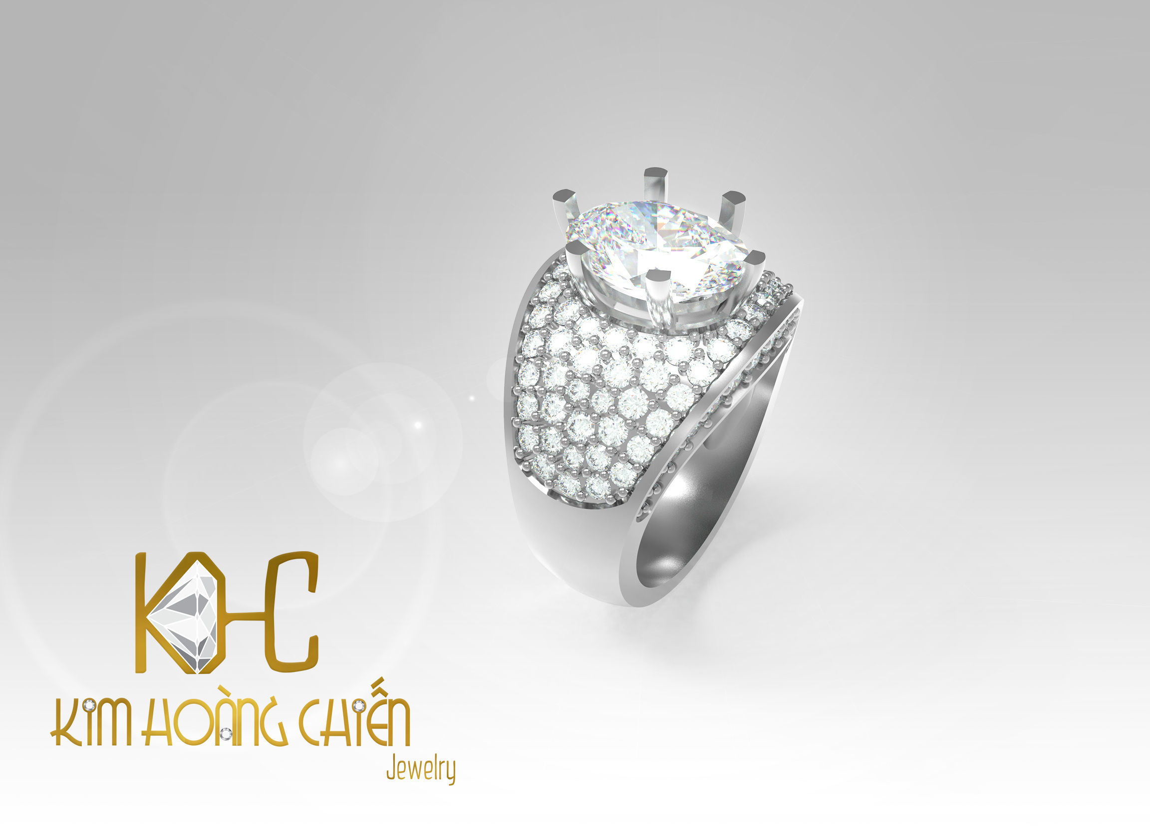 Rings-CC40-with diamond -1 Files 3D print model  3D print model_4