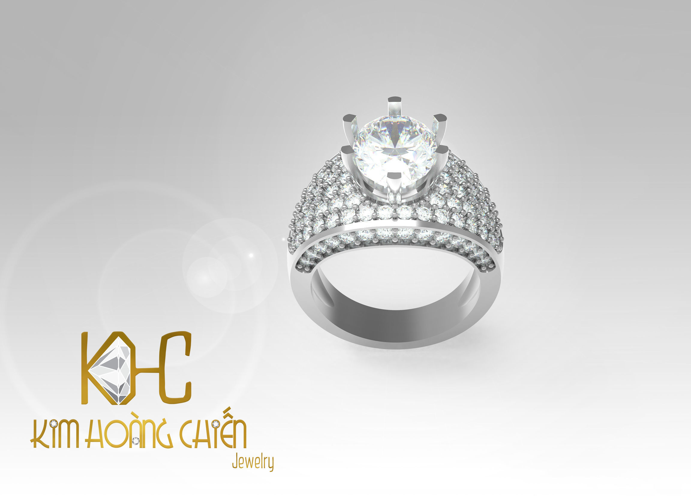 Rings-CC40-with diamond -1 Files 3D print model  3D print model_1