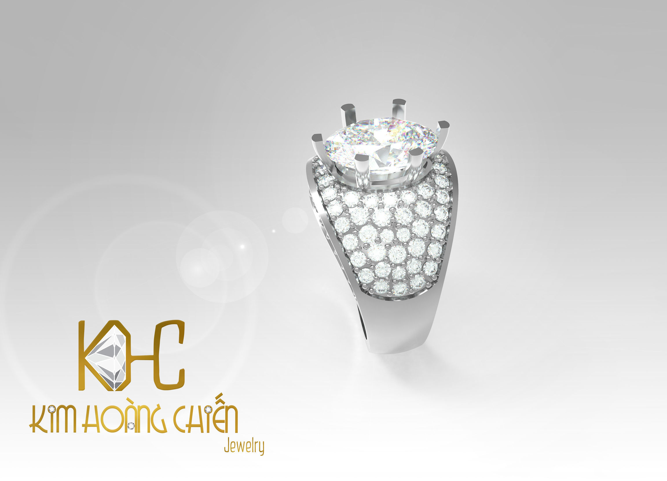 Rings-CC40-with diamond -1 Files 3D print model  3D print model_3