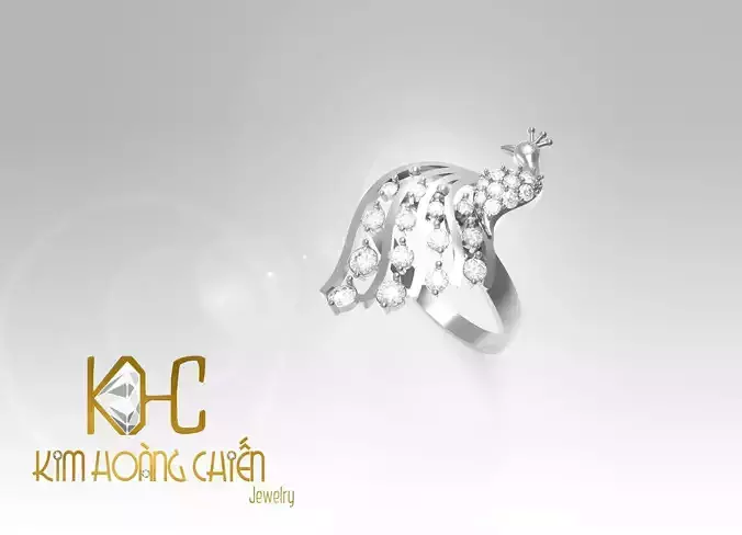 Rings-CC41-with diamond -1 Files 3D print model 