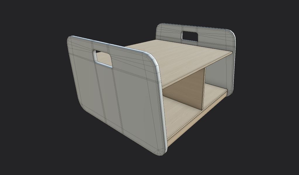 BigBacUp With Tray White Low-poly 3D model_3