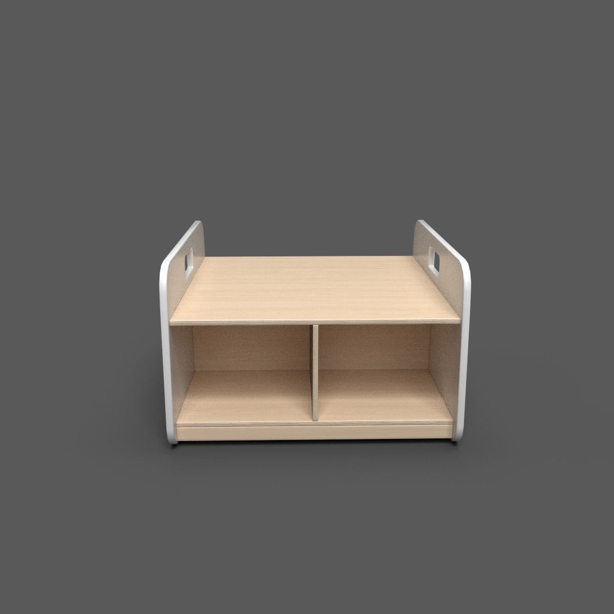 BigBacUp With Tray White Low-poly 3D model_1