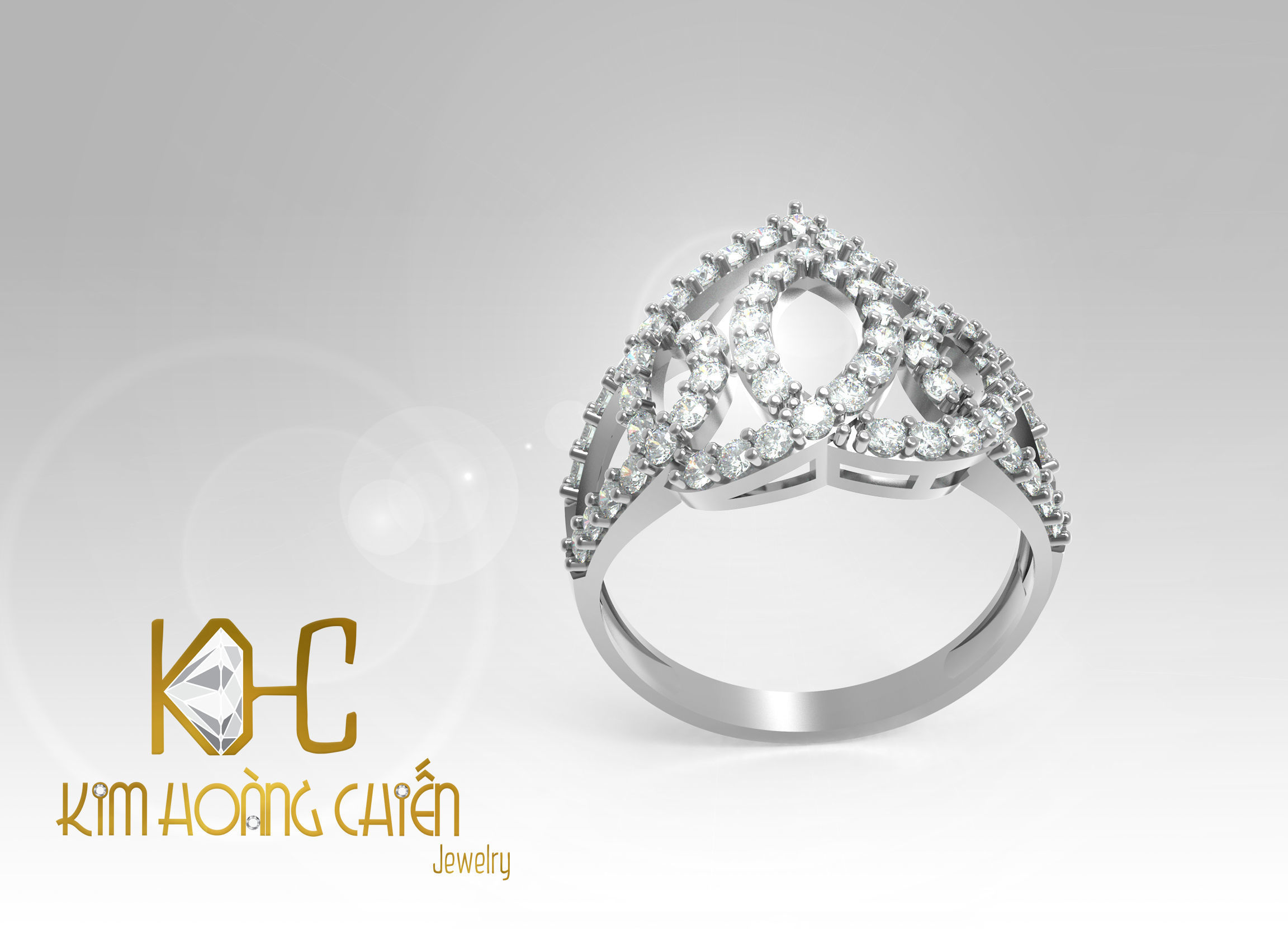 Rings-CC45 -with diamond -1 Files 3D print model 3D print model_5