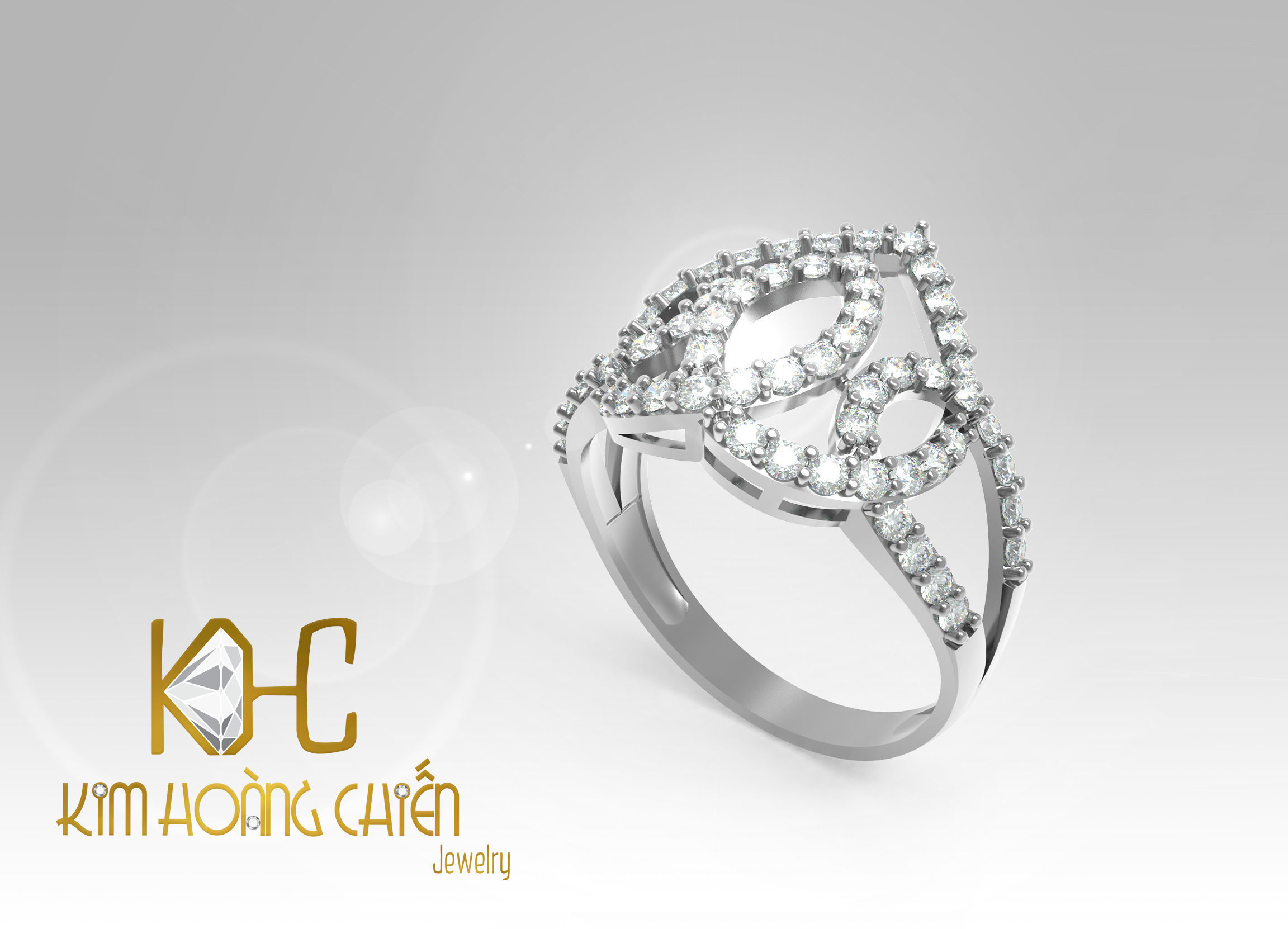 Rings-CC45 -with diamond -1 Files 3D print model 3D print model_6