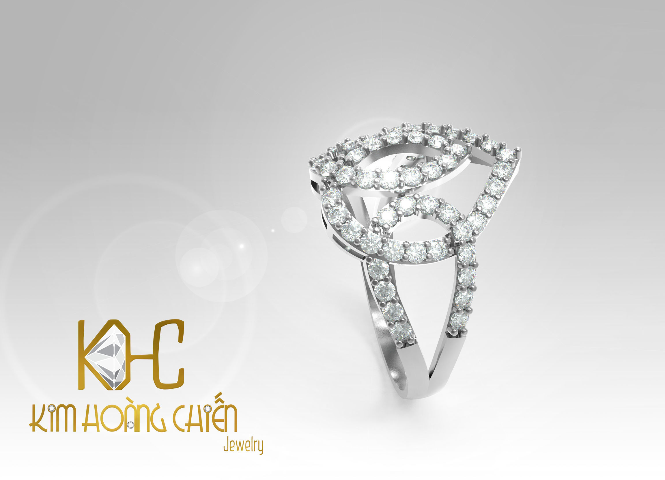 Rings-CC45 -with diamond -1 Files 3D print model 3D print model_7