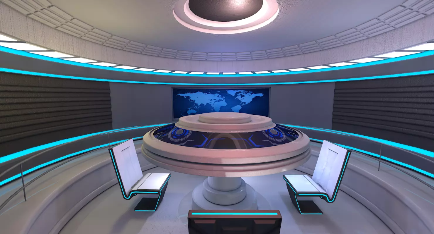 Sci Fi Room 3D model_0