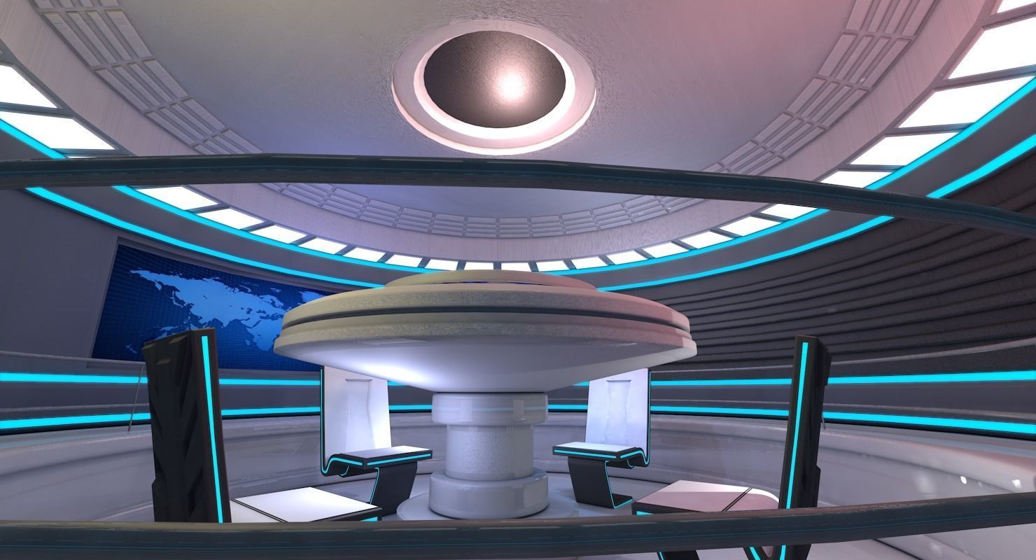 Sci Fi Room 3D model_1