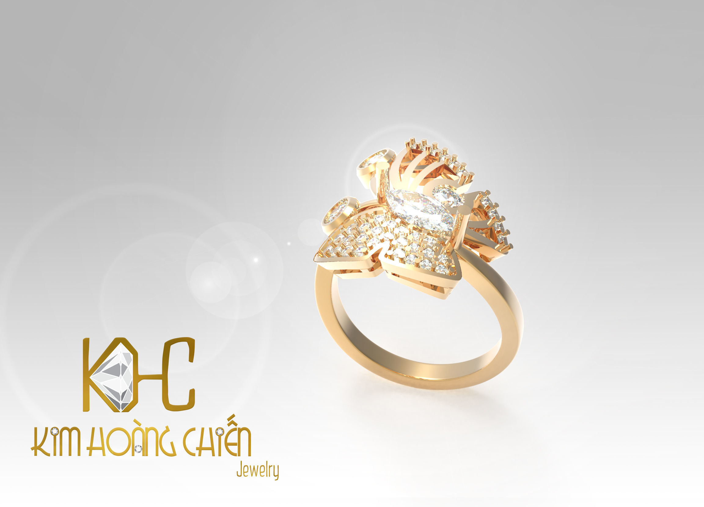 Rings-CC48 -with diamond -1 Files 3D print model  3D print model_4