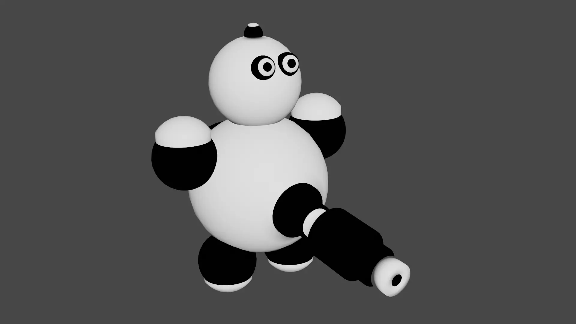 panda robot 3D model_0