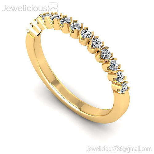 Jewelicious-976-Ring rose gold wedding band with round diamonds