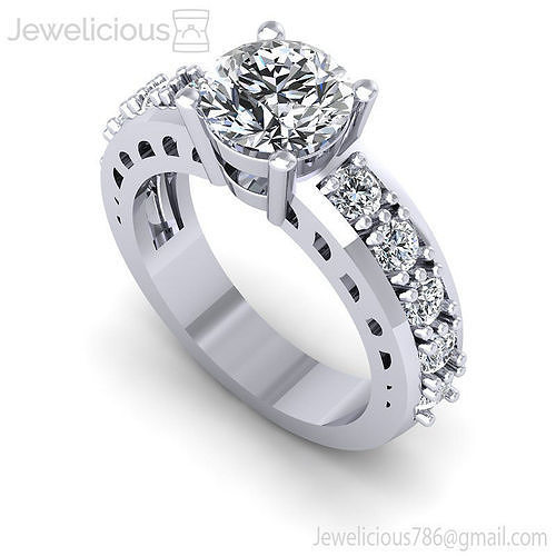 Jewelicious-972-Ring rose gold engagement ring with diamonds