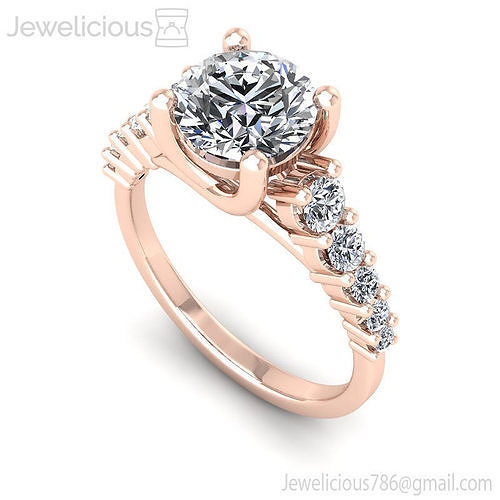 Jewelicious-1084-Ring rose gold engagement ring with diamonds
