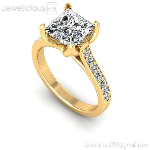 Jewelicious-1083-Ring princess cut diamond engagement ring
