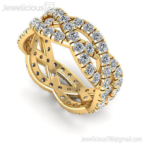Jewelicious-1079-Ring rose gold diamond eternity ring