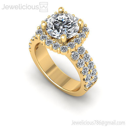 Jewelicious-1065-Ring halo diamond engagement ring