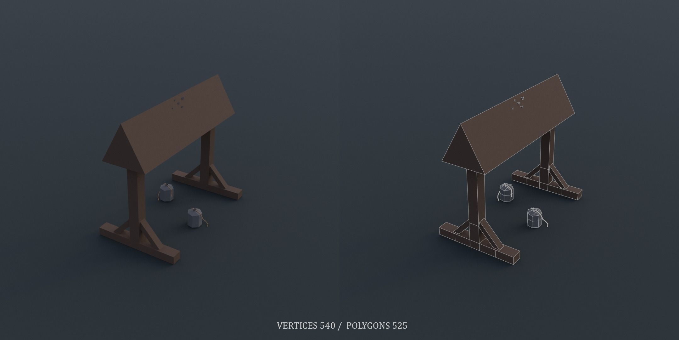 Medieval Torture Devices pack Low-poly 3D model_13