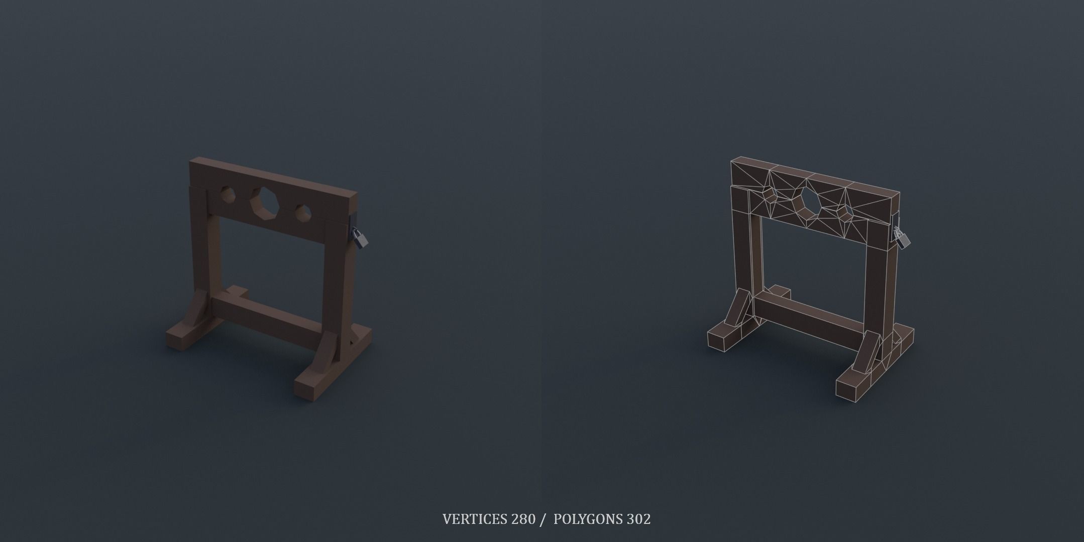 Medieval Torture Devices pack Low-poly 3D model_8