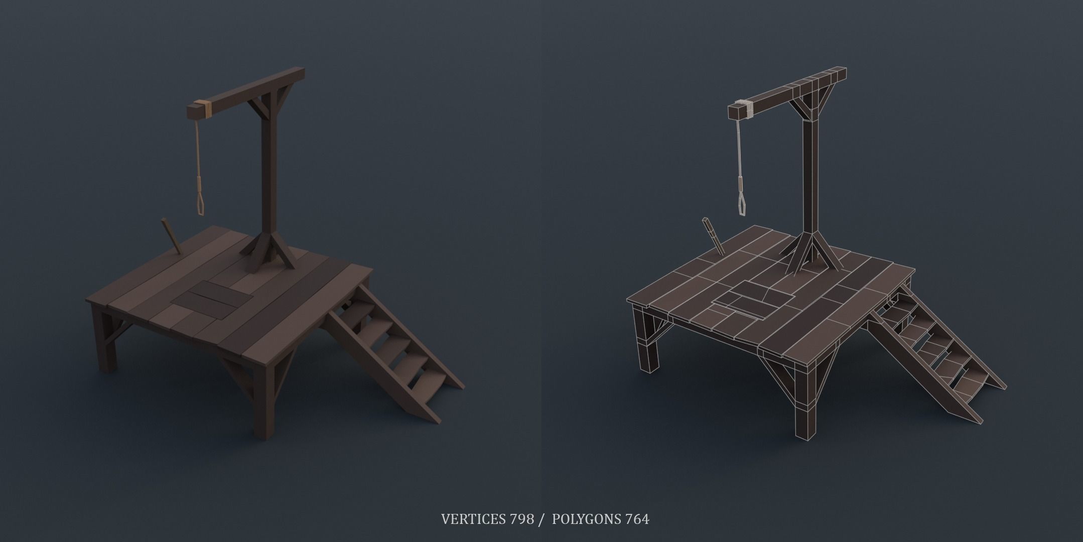 Medieval Torture Devices pack Low-poly 3D model_2