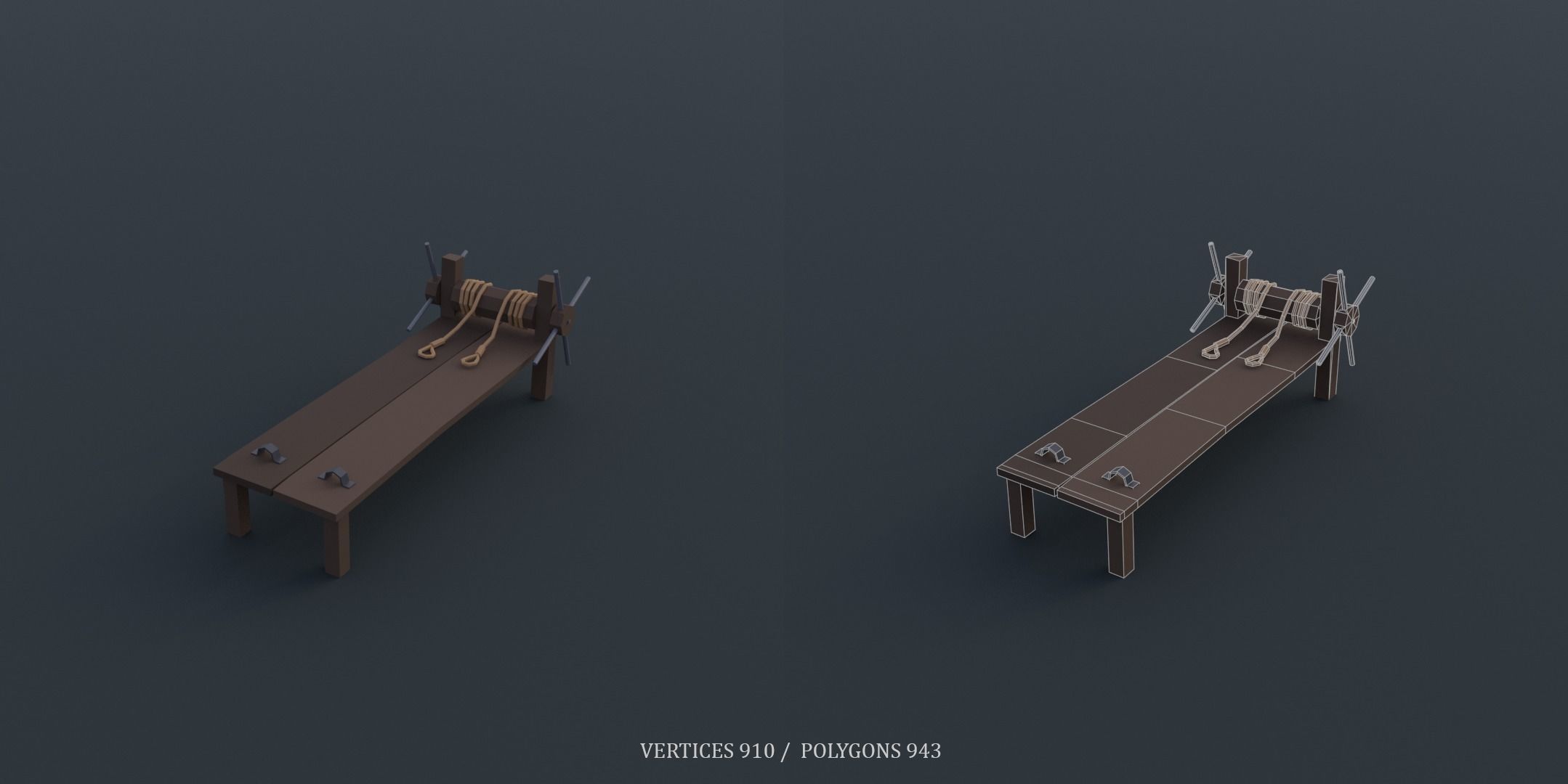 Medieval Torture Devices pack Low-poly 3D model_16