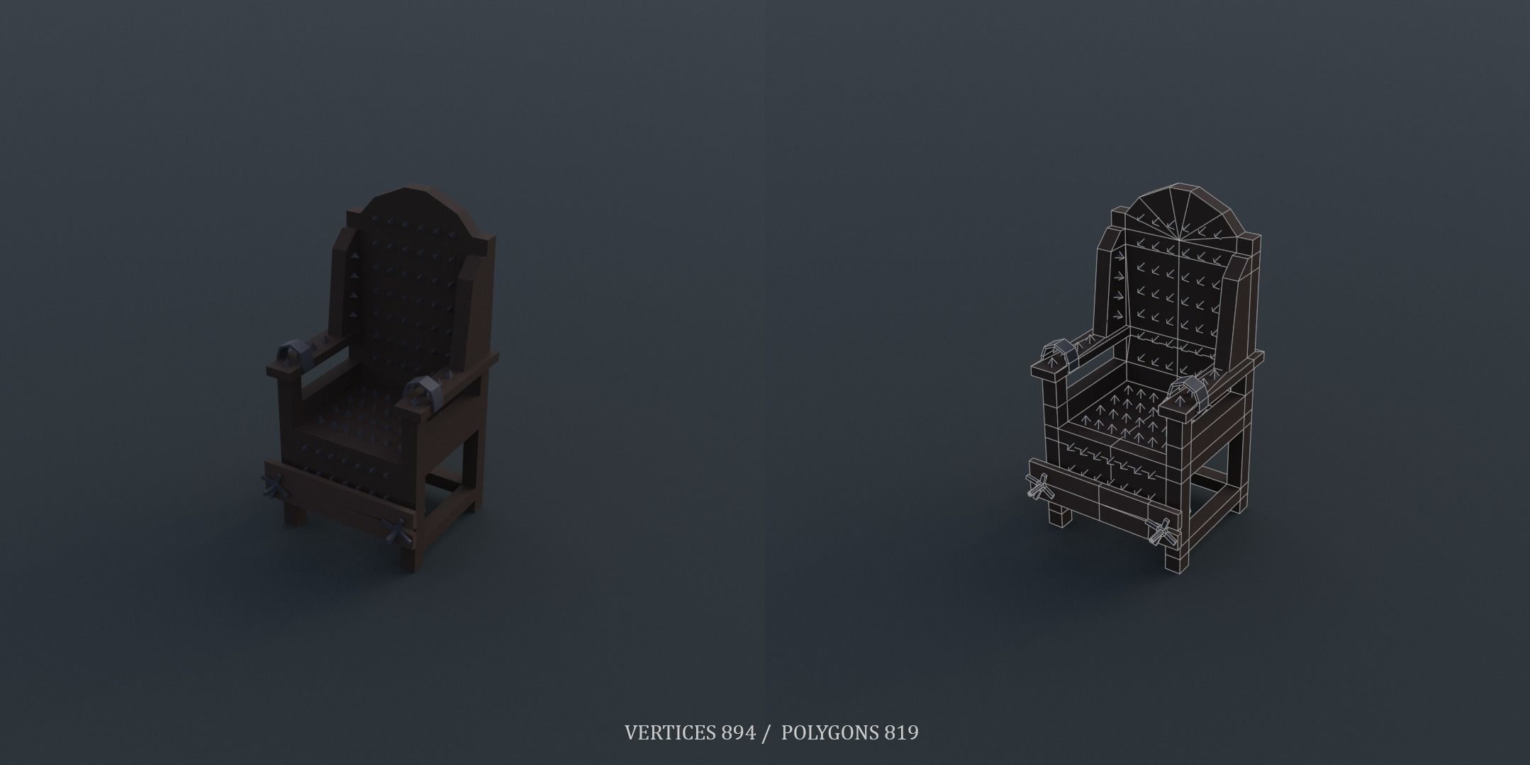 Medieval Torture Devices pack Low-poly 3D model_7
