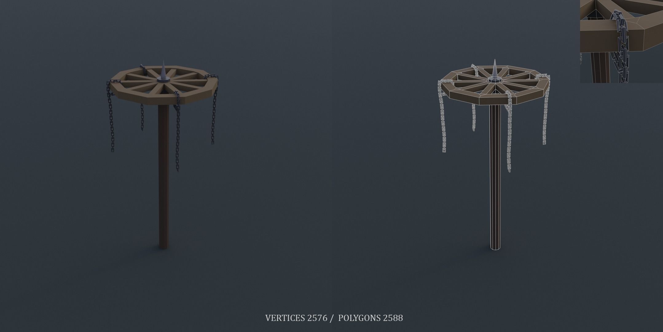 Medieval Torture Devices pack Low-poly 3D model_12