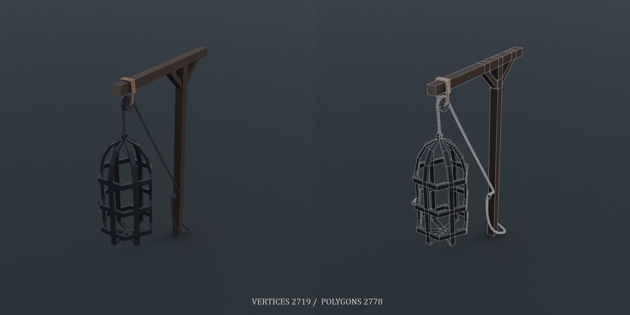 Medieval Torture Devices pack Low-poly 3D model_17