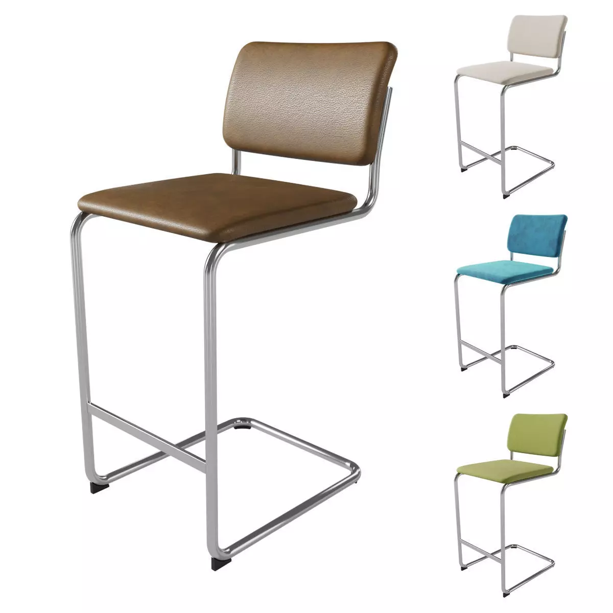 Knoll Cesca Stool Upholstered 3D model
