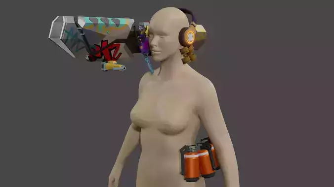 Valorant raze   cosplay kit for 3d printing 3D print model