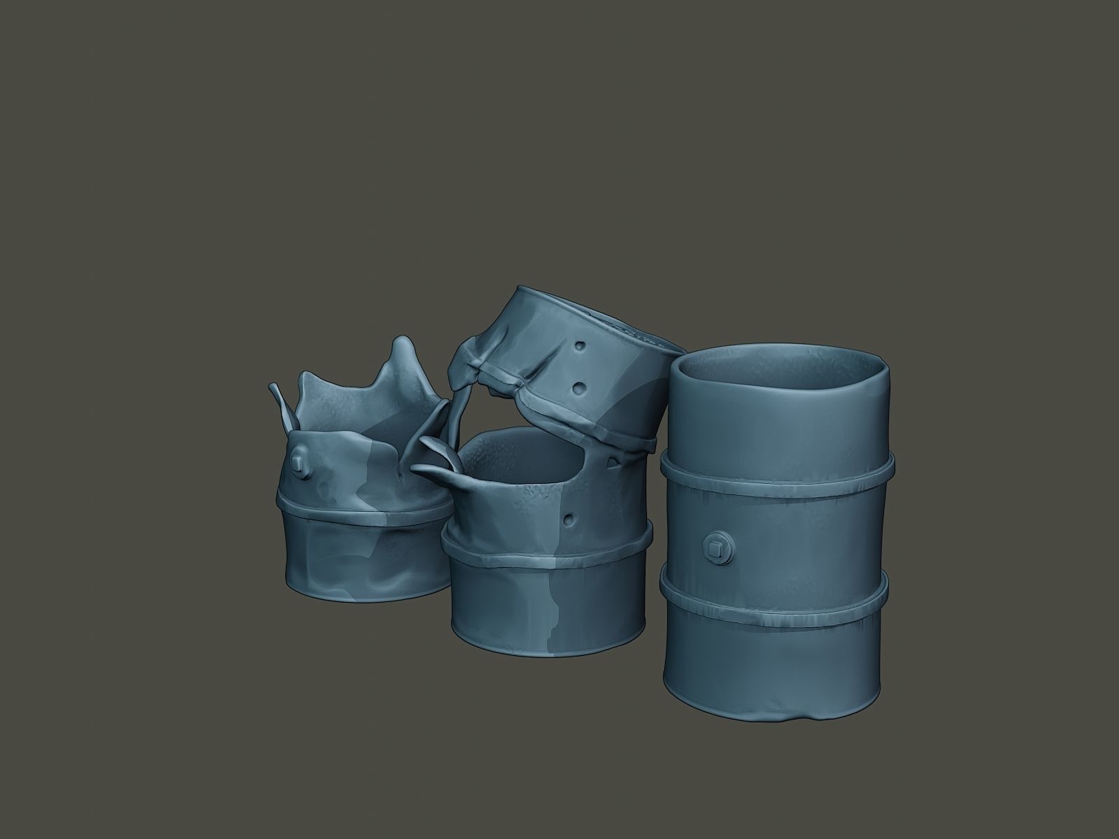 ww2 German Fuel drums and fuel tanks Pack 3D print model_21