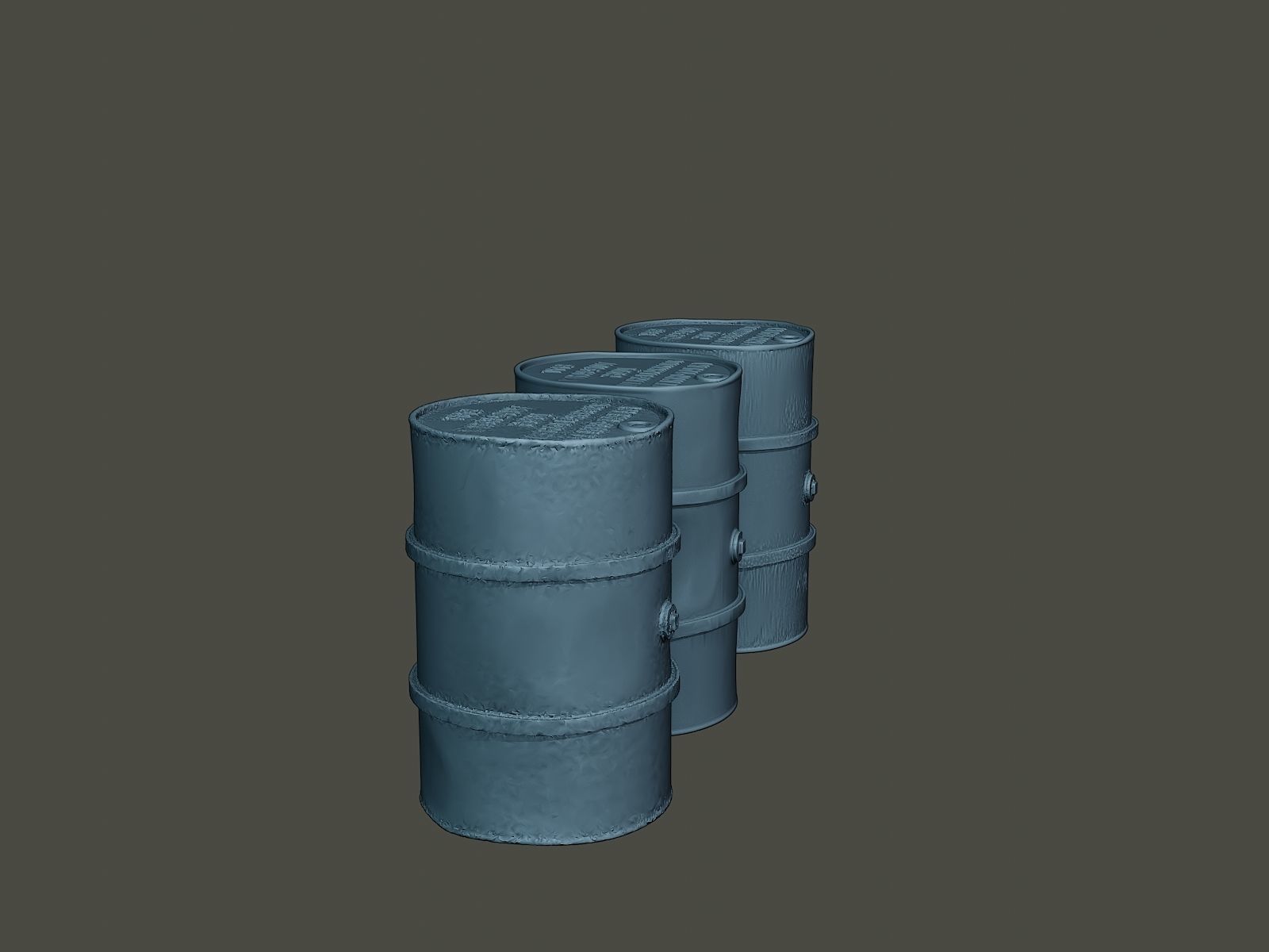 ww2 German Fuel drums and fuel tanks Pack 3D print model_8