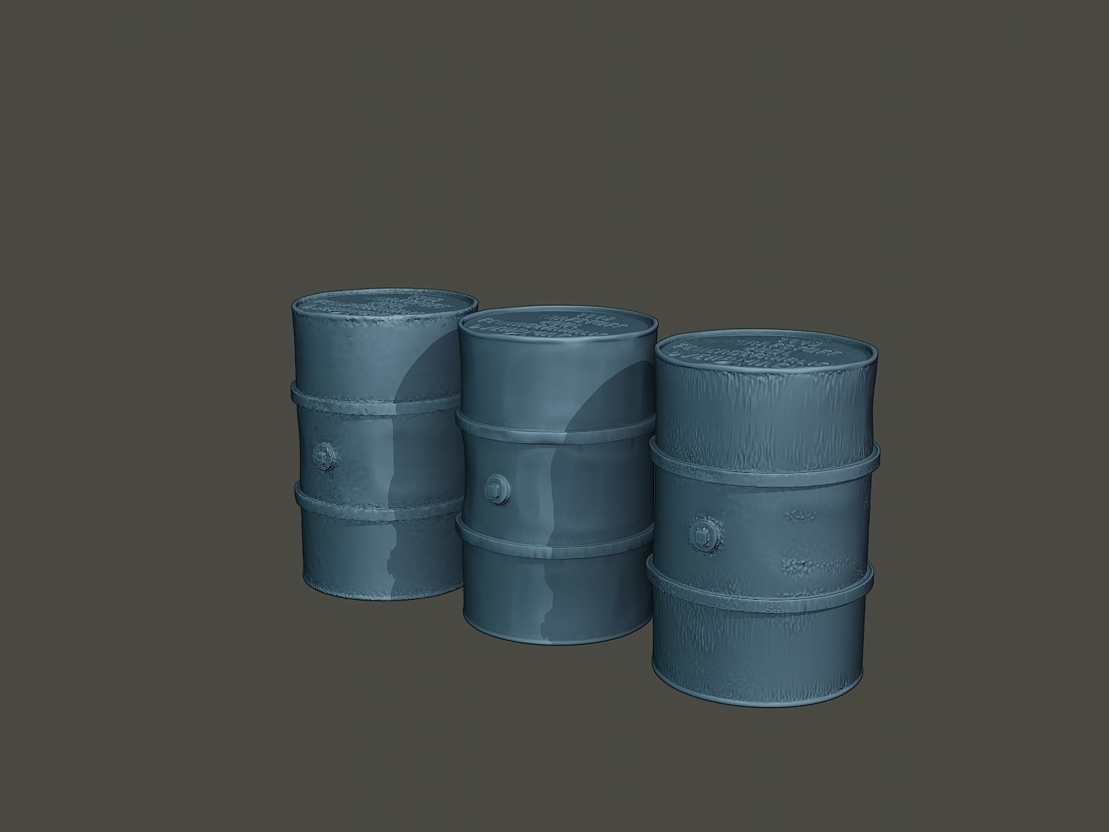 ww2 German Fuel drums and fuel tanks Pack 3D print model_1