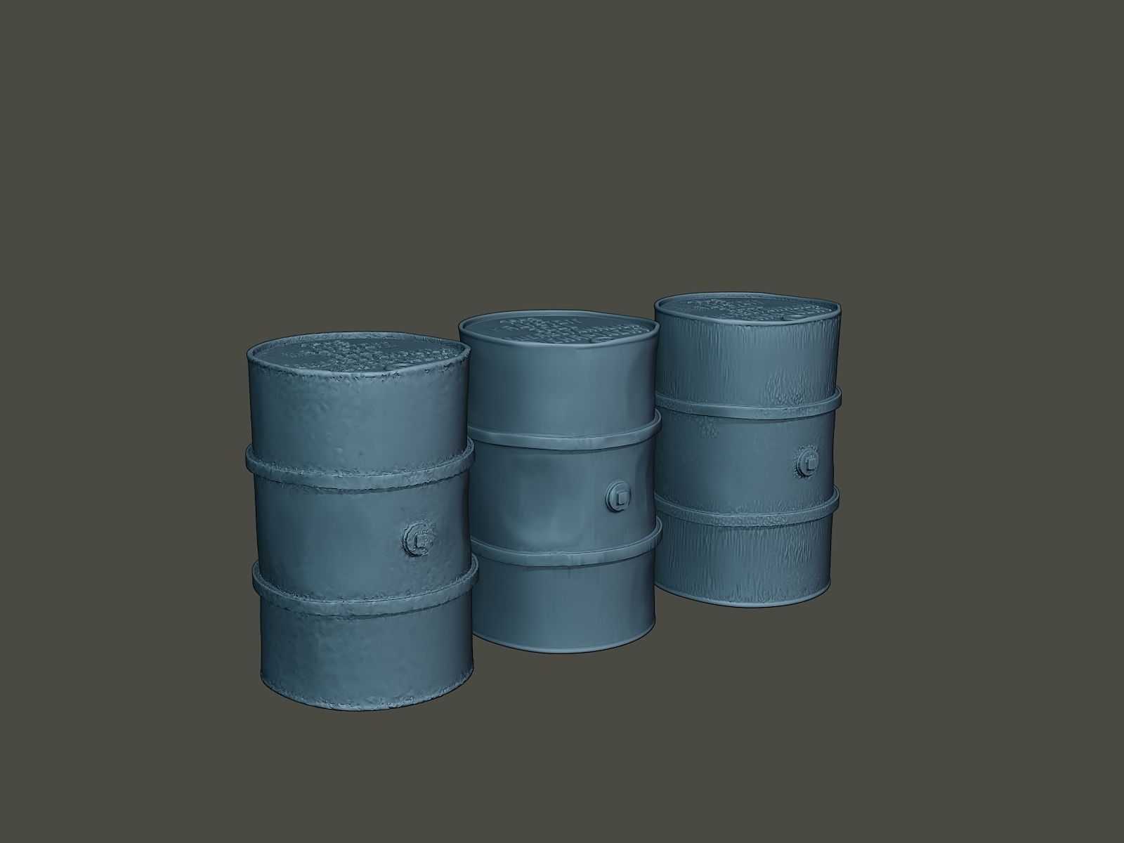 ww2 German Fuel drums and fuel tanks Pack 3D print model_9