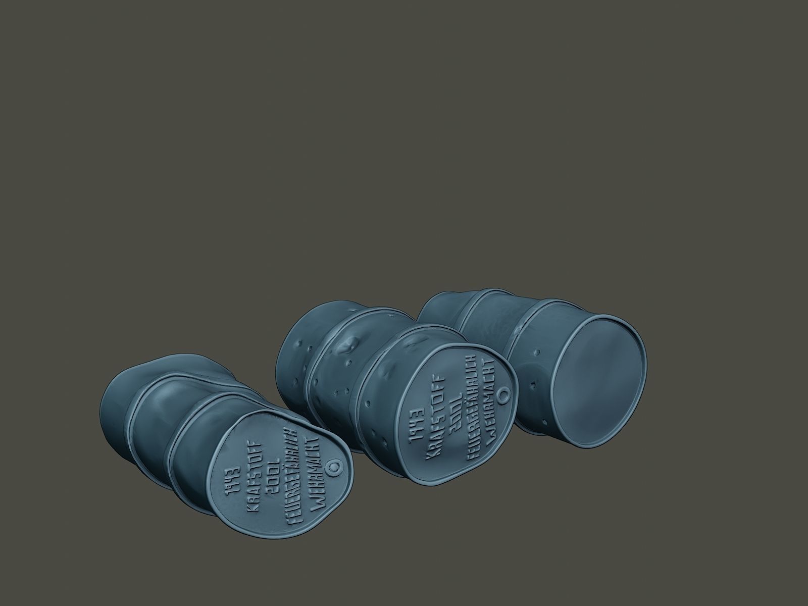 ww2 German Fuel drums and fuel tanks Pack 3D print model_34
