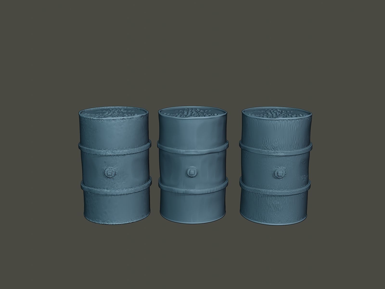 ww2 German Fuel drums and fuel tanks Pack 3D print model_10