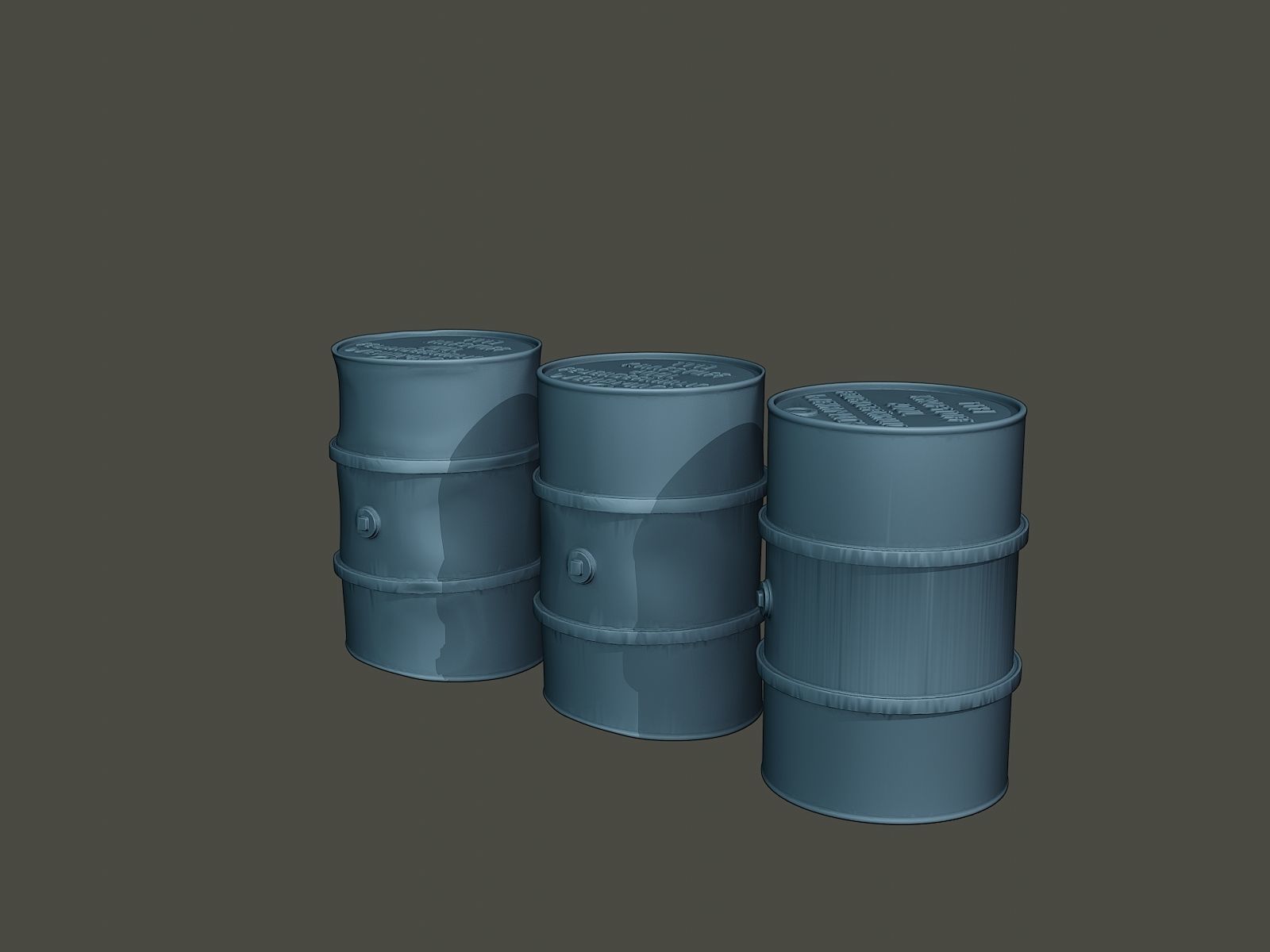 ww2 German Fuel drums and fuel tanks Pack 3D print model_11