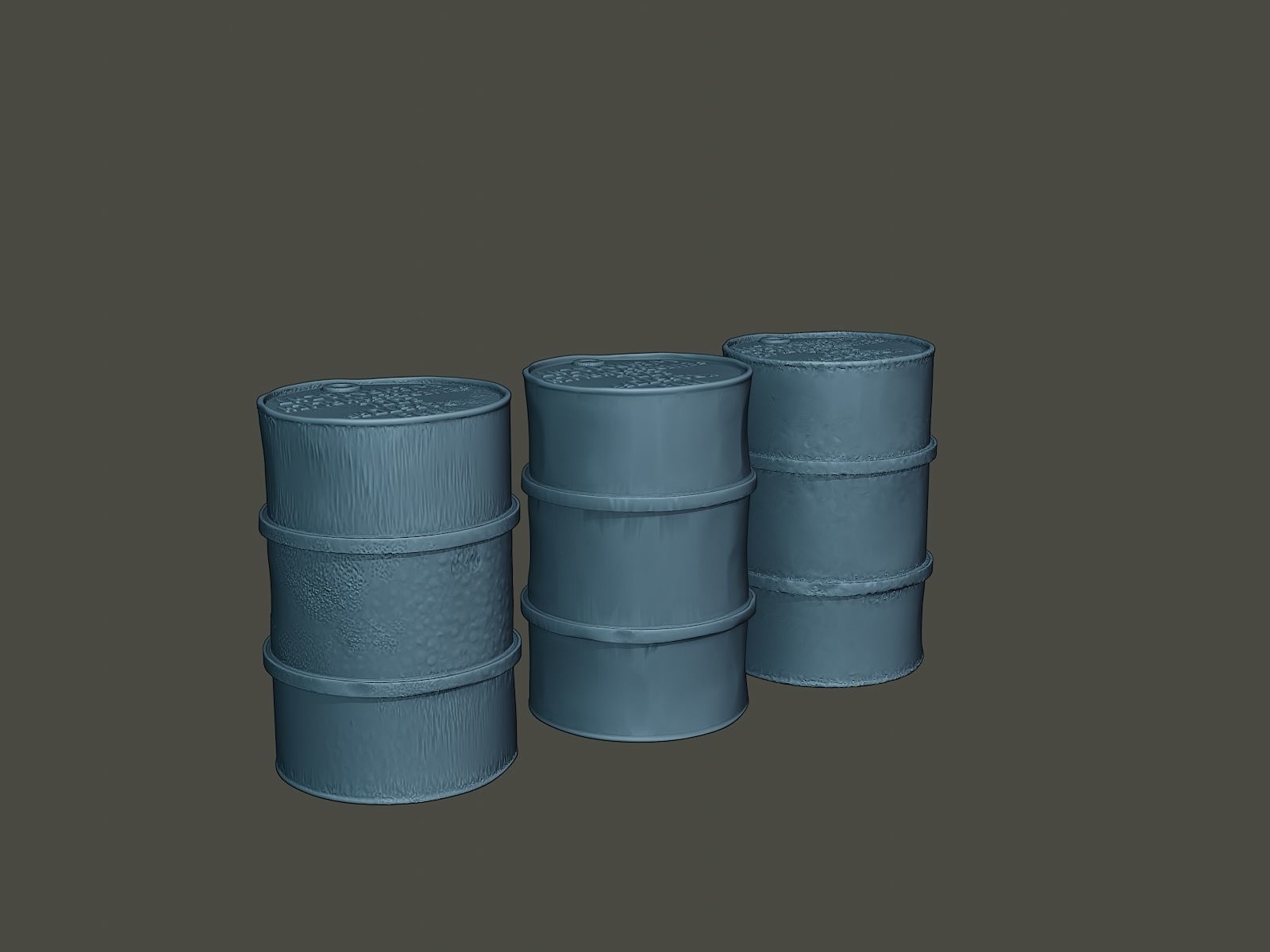 ww2 German Fuel drums and fuel tanks Pack 3D print model_4