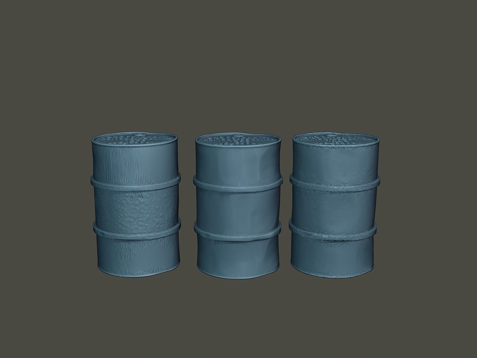 ww2 German Fuel drums and fuel tanks Pack 3D print model_5