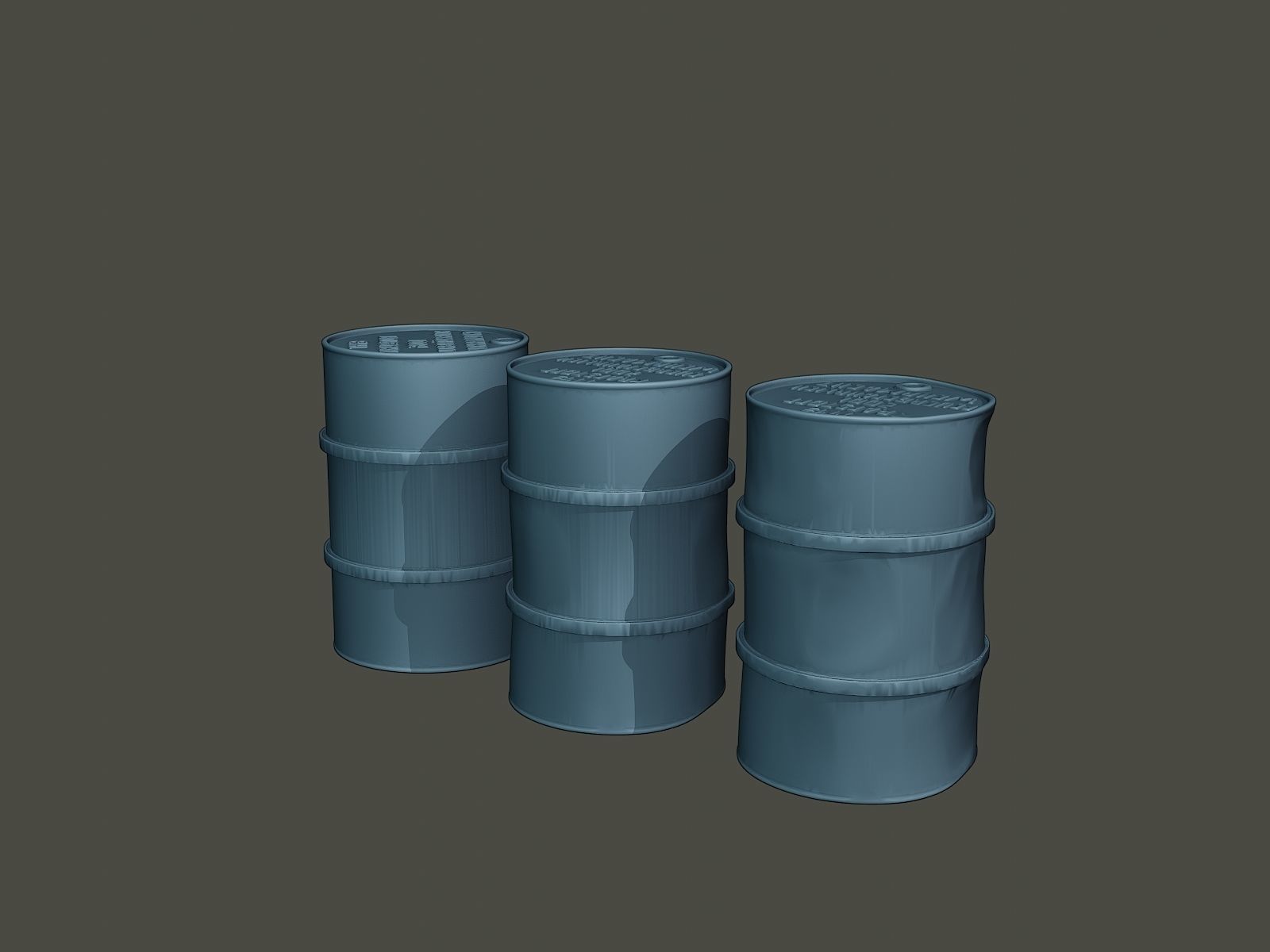 ww2 German Fuel drums and fuel tanks Pack 3D print model_16