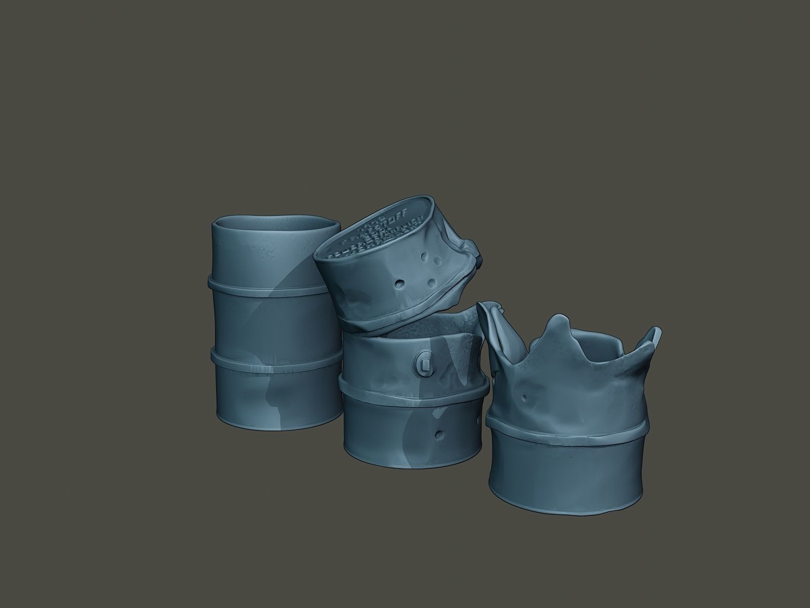 ww2 German Fuel drums and fuel tanks Pack 3D print model_26