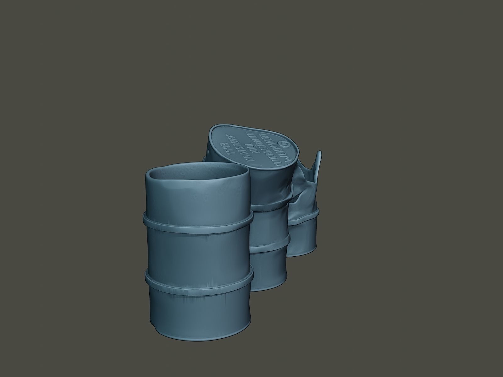 ww2 German Fuel drums and fuel tanks Pack 3D print model_23
