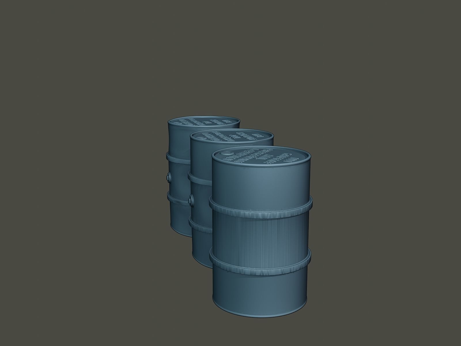 ww2 German Fuel drums and fuel tanks Pack 3D print model_12