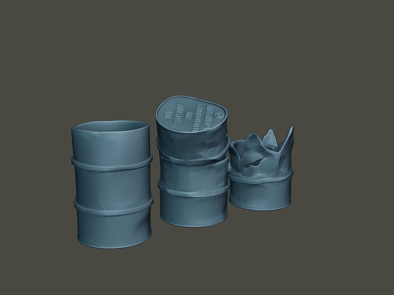 ww2 German Fuel drums and fuel tanks Pack 3D print model_24
