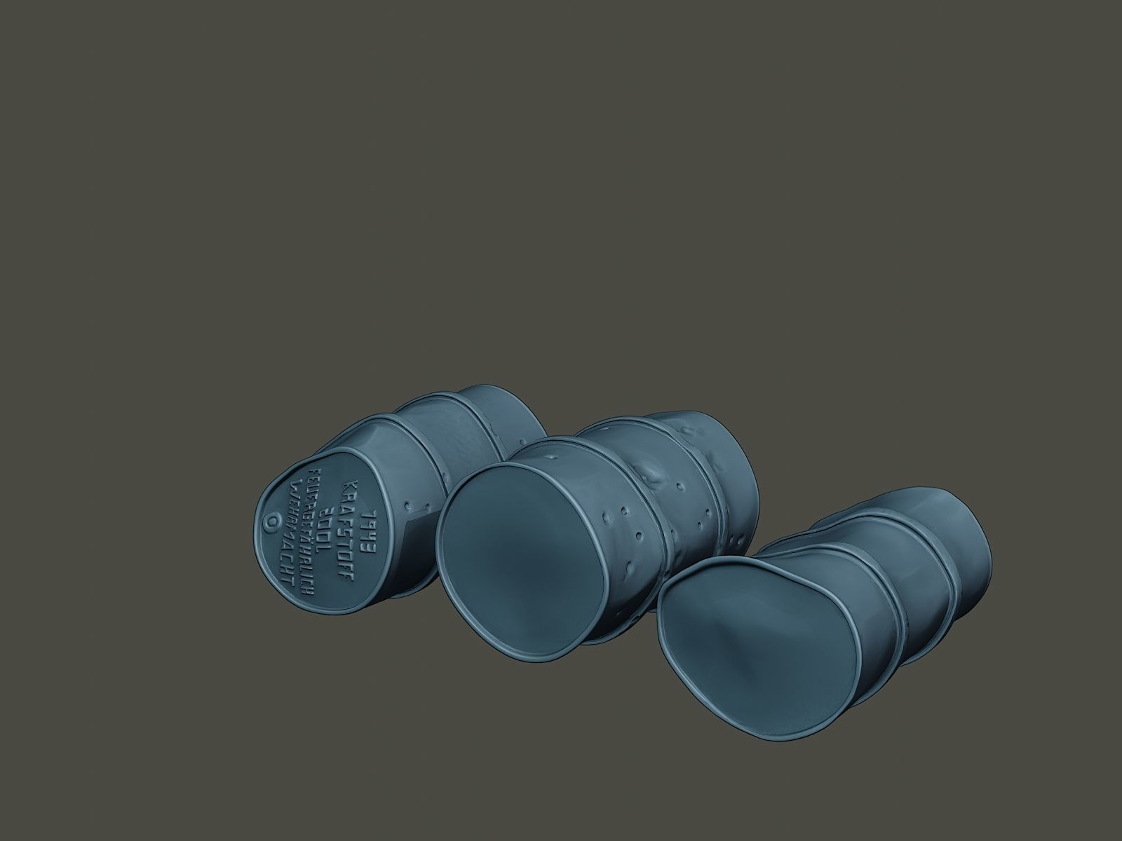 ww2 German Fuel drums and fuel tanks Pack 3D print model_31