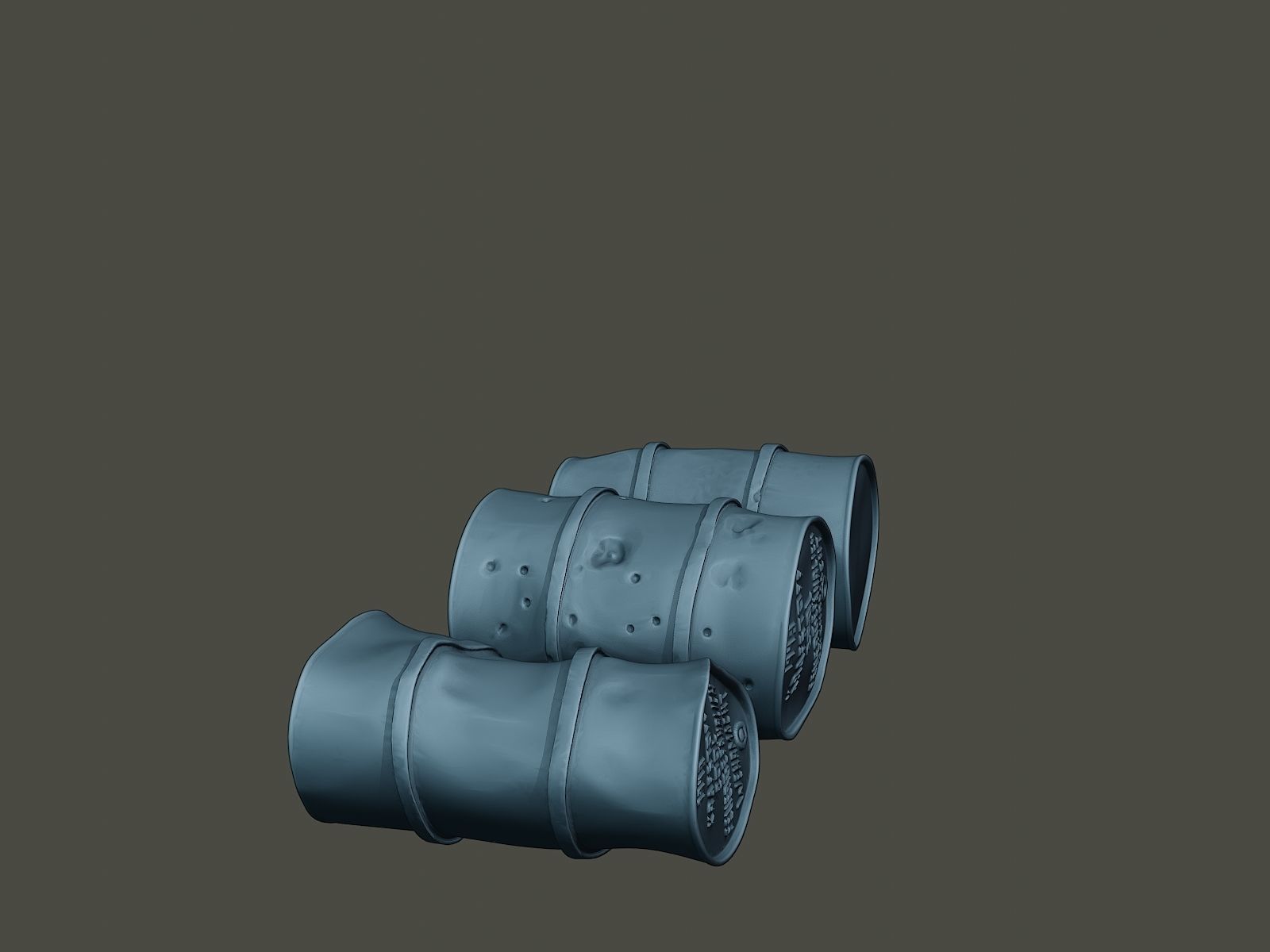 ww2 German Fuel drums and fuel tanks Pack 3D print model_33