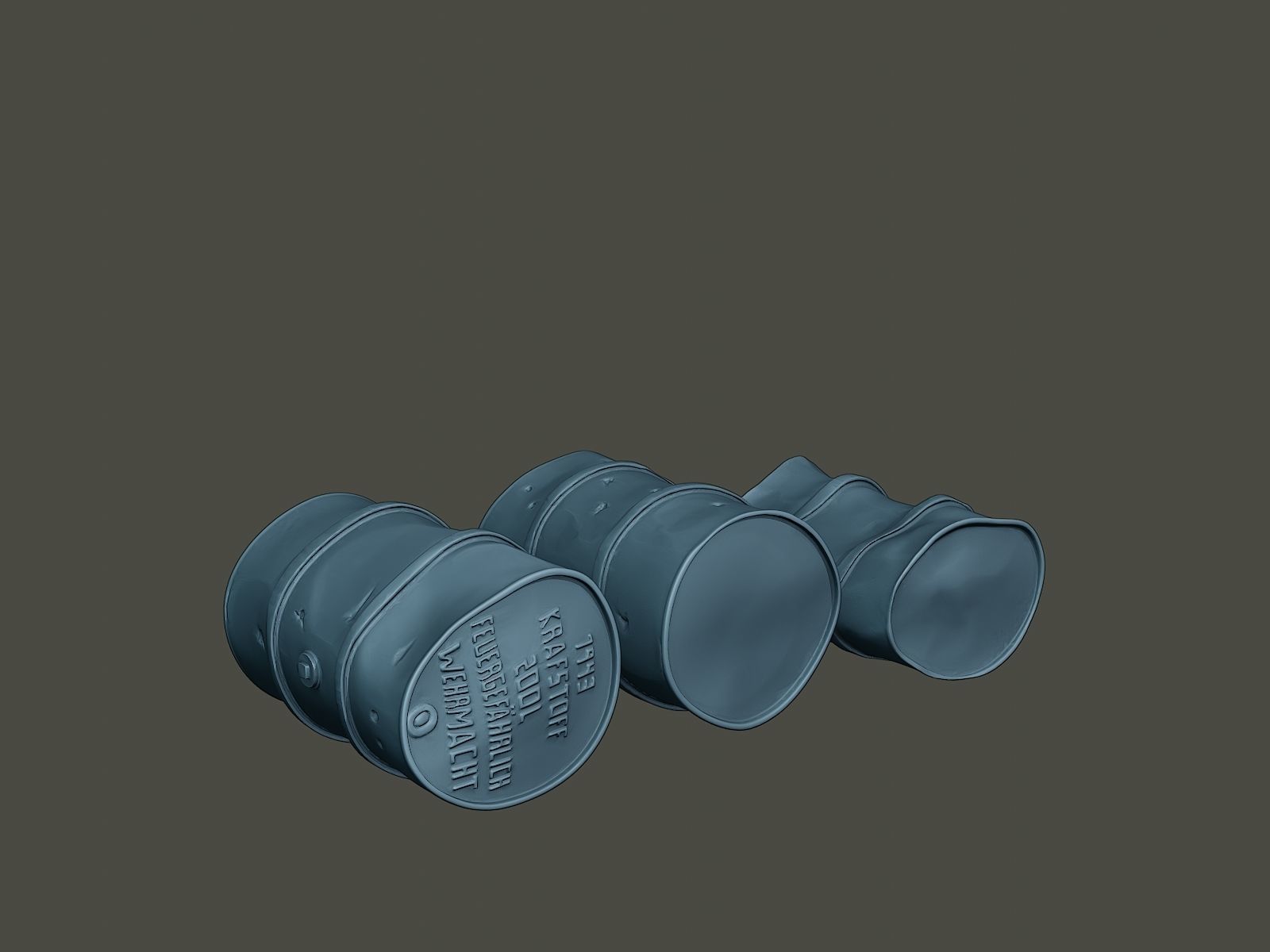 ww2 German Fuel drums and fuel tanks Pack 3D print model_39